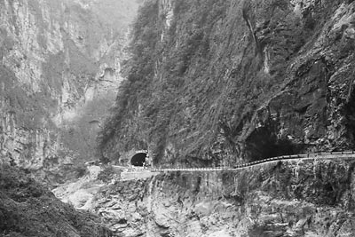 Riding in Taroko Gorge - Photo by Dennis Flood