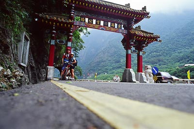 Riding in Taroko Gorge - Photo by Dennis Flood